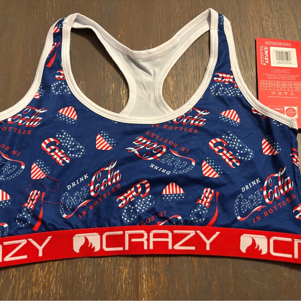 Coca-Cola Crazy Blue Sports Bra
